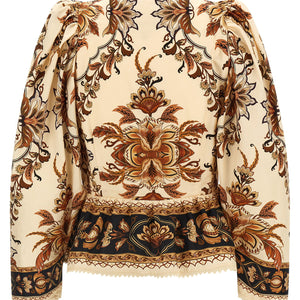 Farm Rio Majestic Garden Sand Blouse