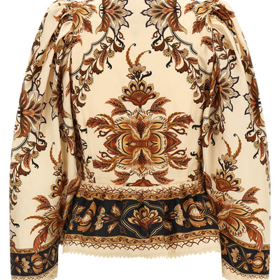 Farm Rio Majestic Garden Sand Blouse