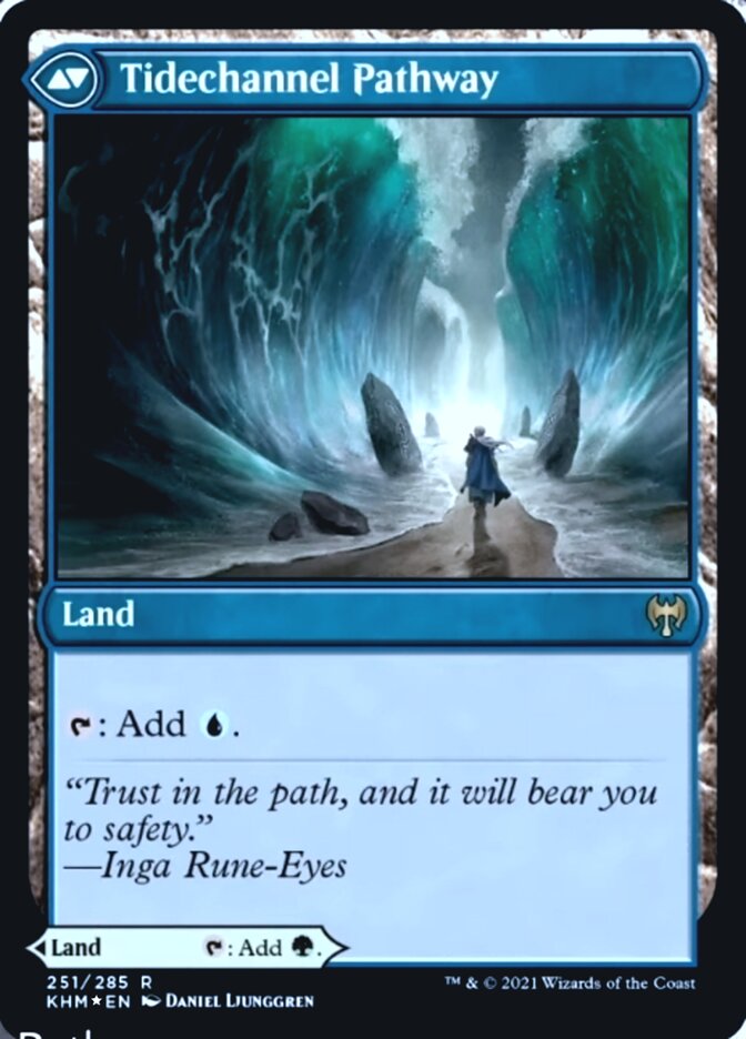 Barkchannel Pathway // Tidechannel Pathway [Prerelease] [251s] [Kaldheim Promos] [Foil]