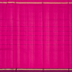 Cream Handloom Soft Silk Saree With Stripes & Contrast Ganga Jamuna Border