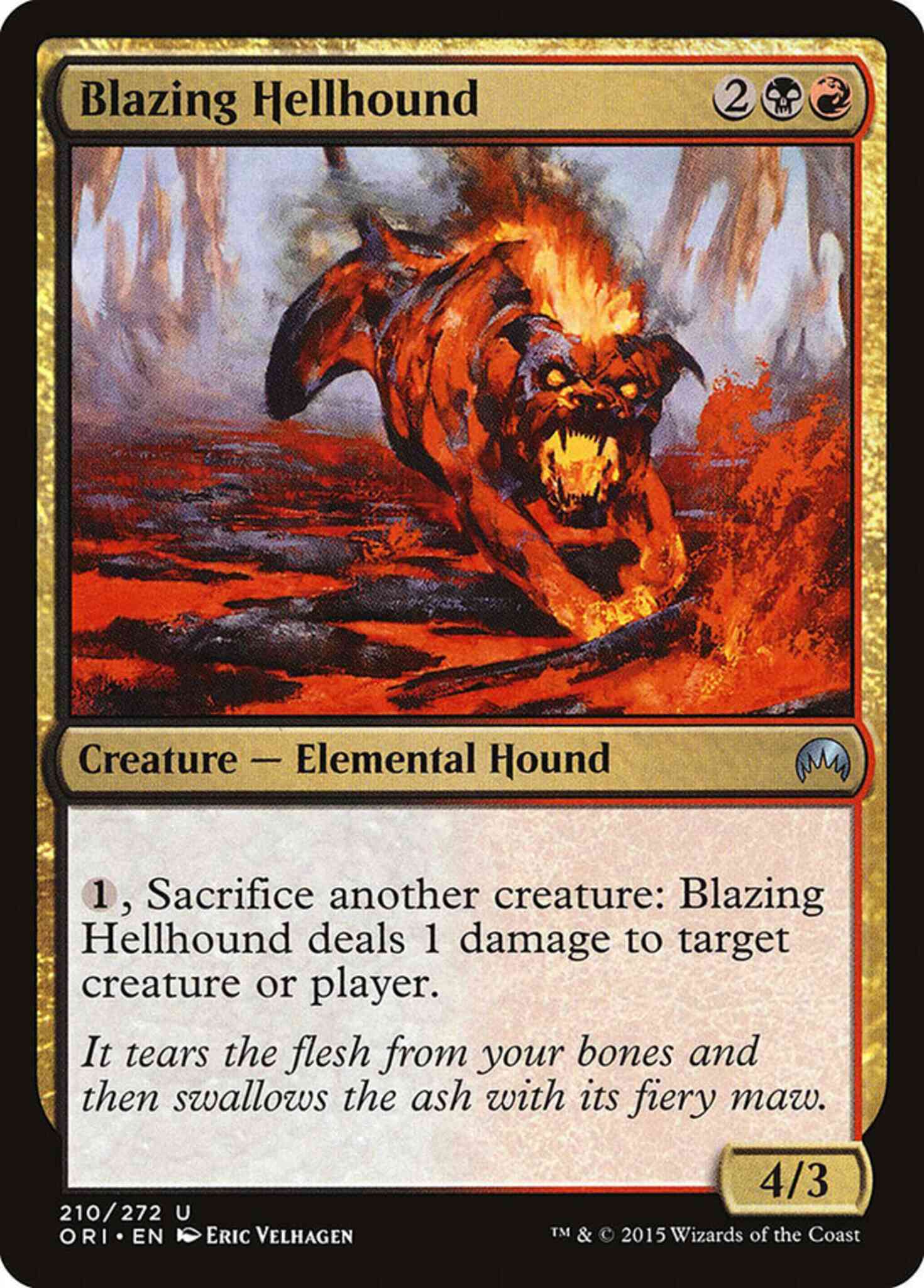 Blazing Hellhound [210] [Magic Origins] [Non-Foil]
