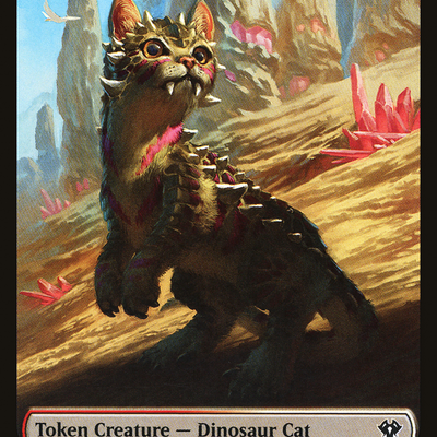 Bird Token (02) // Dinosaur Cat Token (16) [C20/C20 Set Symbol] [Commander 2020 Tokens] [Non-Foil]