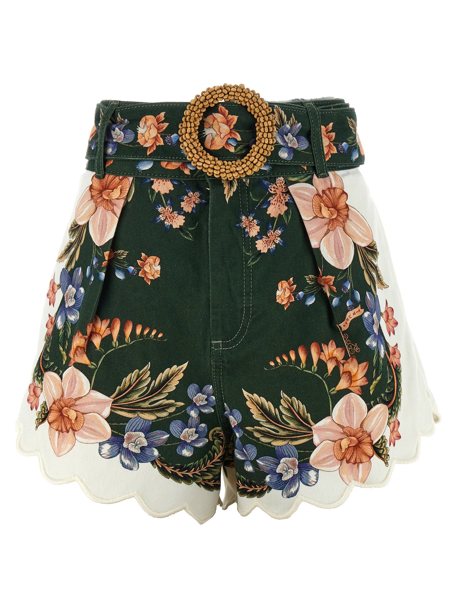 Farm Rio Green Berry Garden Shorts