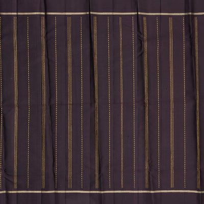 Green Handloom Kanchipuram Silk Saree With Zari Stripes