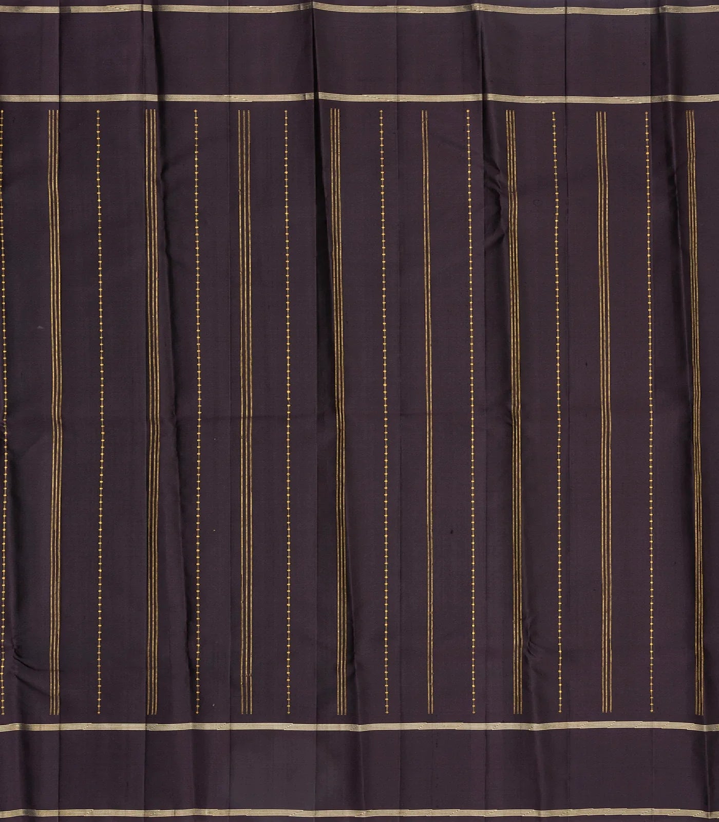 Green Handloom Kanchipuram Silk Saree With Zari Stripes