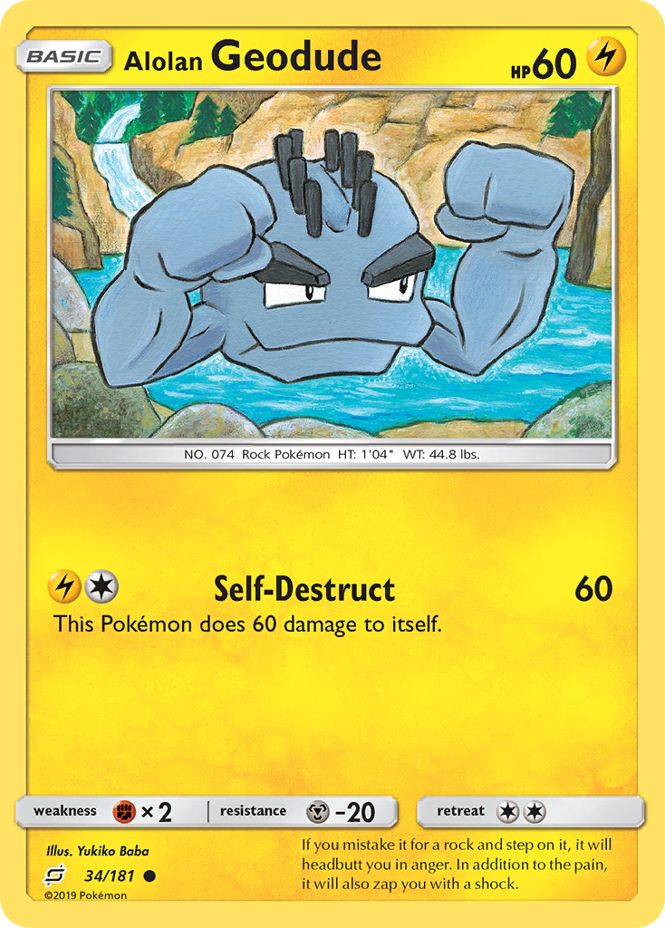 Alolan Geodude - 34/181 - Common