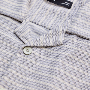 Cream Box Fit Stripes Shirt