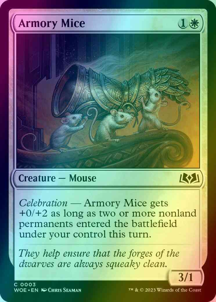 Armory Mice [3] [Wilds of Eldraine] [Foil]