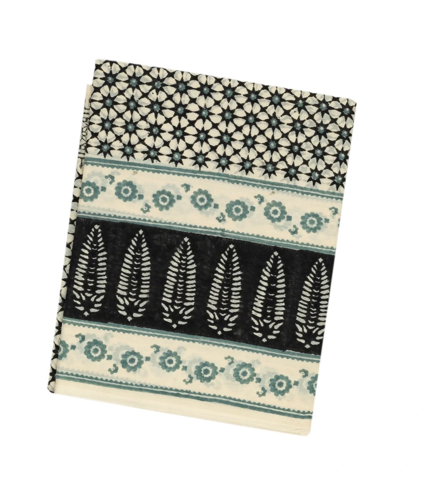 White Woven Jaipur Cotton Saree And Printed Floral Motifs