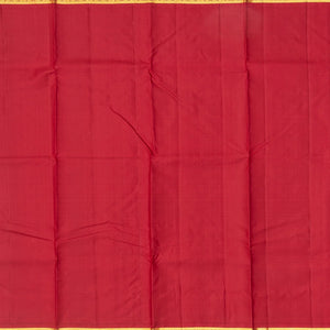 Bottle Green Handloom Kanchipuram Korvai Silk Saree With Crimson Border