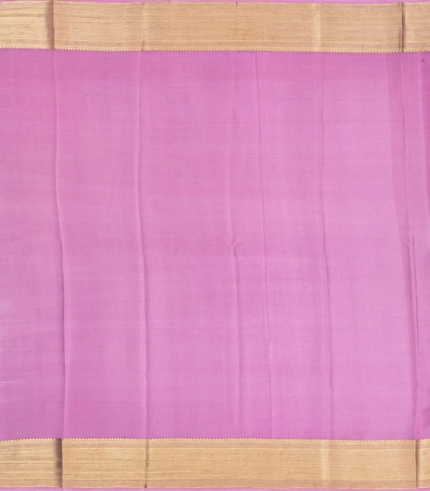 Lavender Mysore Crepe Silk Saree With Floral Buttas & Checks