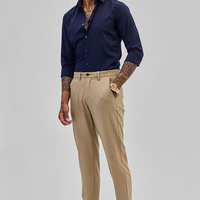 Dark Blue Slim Fit Stretch Shirt