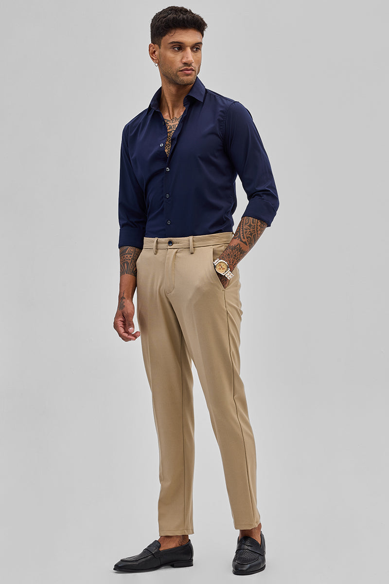 Dark Blue Slim Fit Stretch Shirt