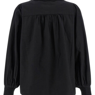 Farm Rio Black Embroidered Shirt
