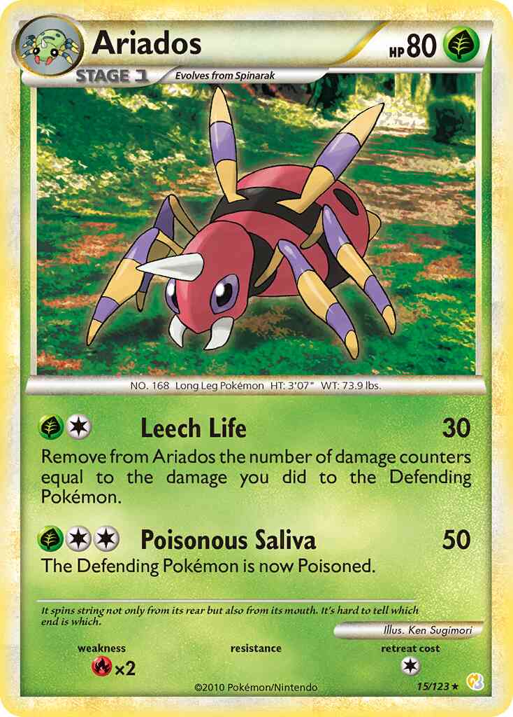 Ariados - 15/123 - Rare [hgss1-15] [Reverse Holo]