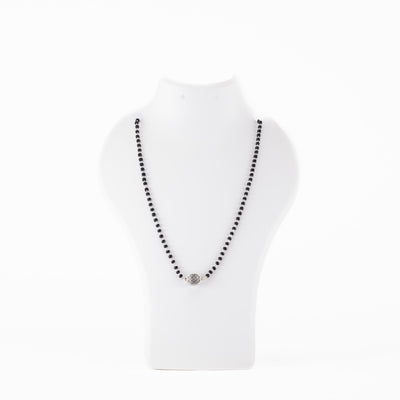 Silver Black Beads Mangalsutra