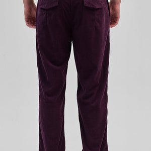 Purple Corduroy Relaxed Fit Trousers