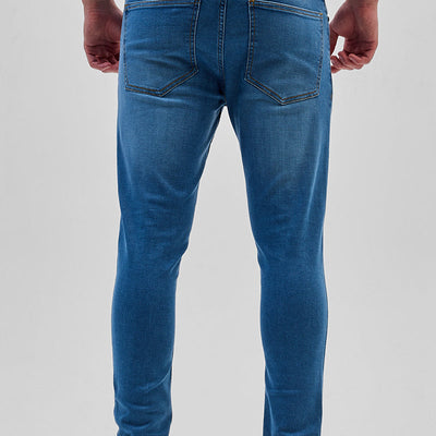 Blue Distressed Skinny Fit Jeans