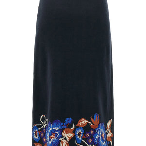 Farm Rio Bow Garden Knit Intarsia Skirt