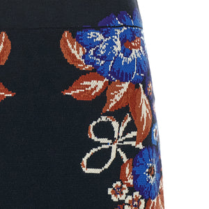 Farm Rio Bow Garden Knit Intarsia Skirt