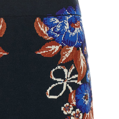 Farm Rio Bow Garden Knit Intarsia Skirt
