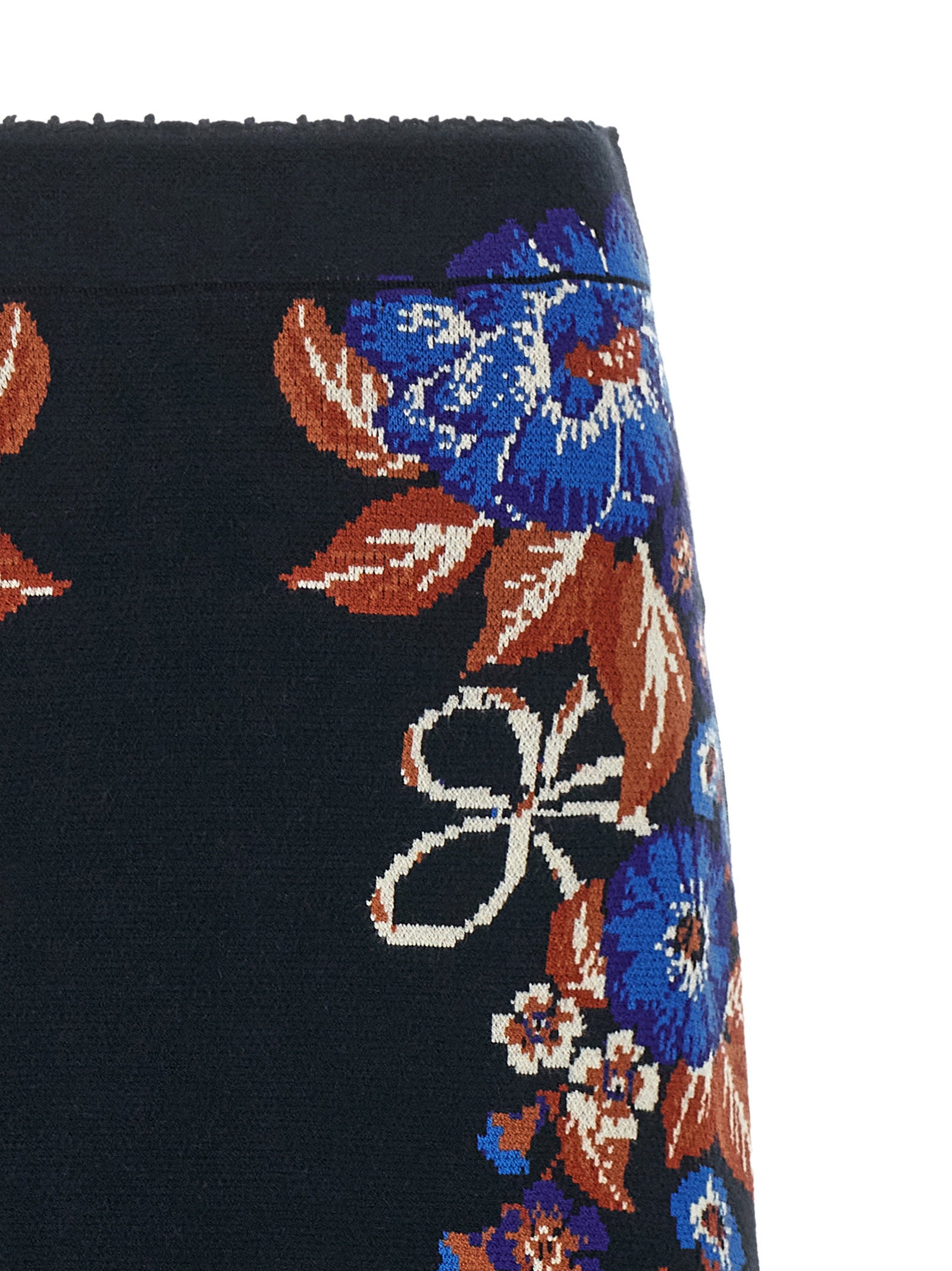 Farm Rio Bow Garden Knit Intarsia Skirt