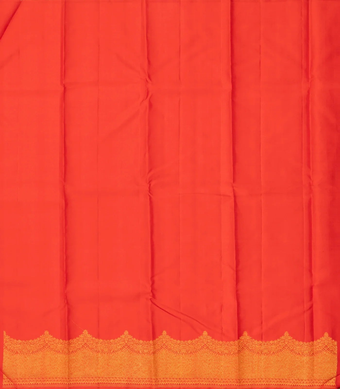 Peach Handloom Kanchipuram Silk Saree With Meena Buttas