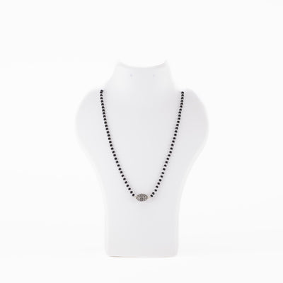 Real Black and Silver Beads Mangalsutra for Women