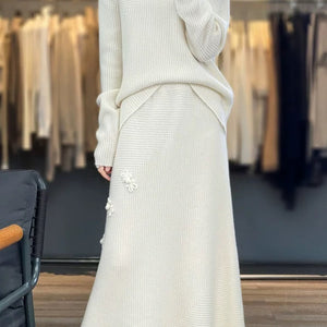 Amaya Winter Coord Set - Set of Sweater and Skirt