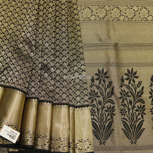 Black Pure Kanjivaram Silk Saree