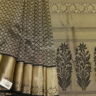 Black Pure Kanjivaram Silk Saree