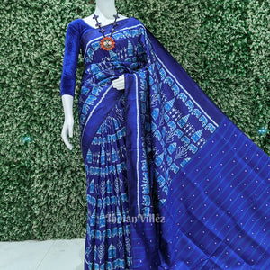 Exclusive Designer Royal Blue Contemporary Silk Saree
