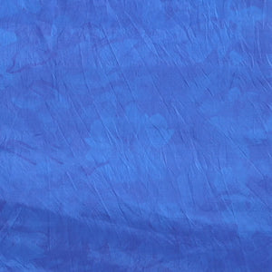 Blue floral digital printed crepe saree with contrast plain border