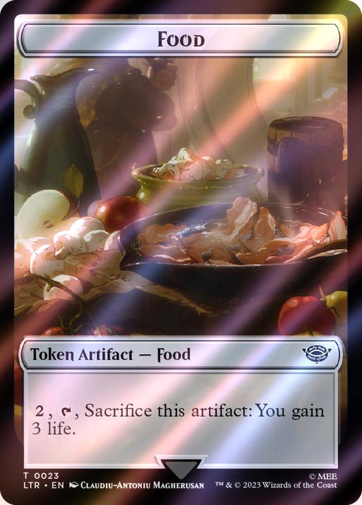 Ballistic Boulder Token (21) // Food Token (23) [The Lord of the Rings: Tales of Middle-earth: Tokens] [Surge Foil]