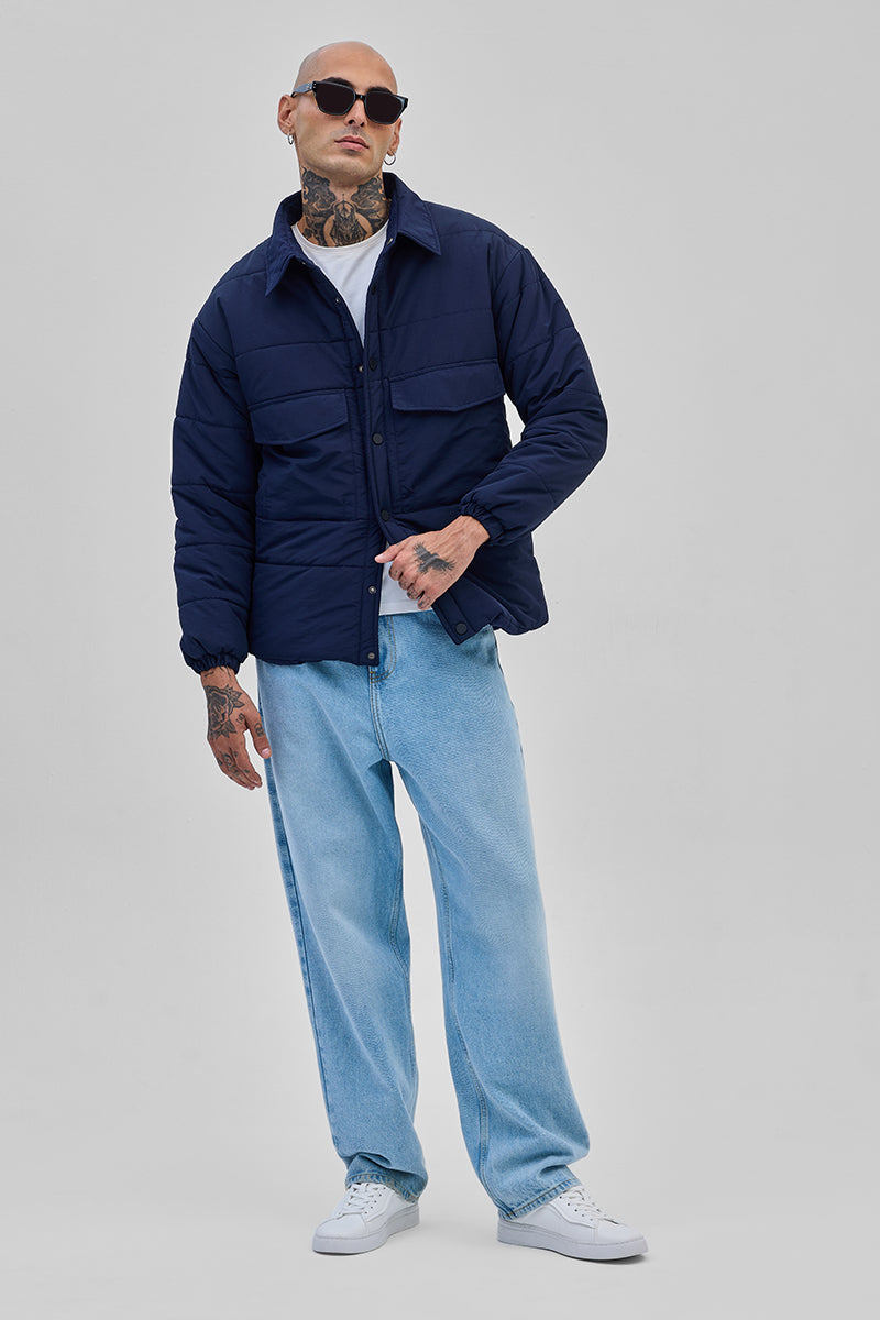 Navy Double Pocket Jacket