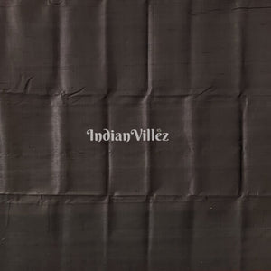 Marron Black Tortoise Motif Odisha Ikat Dongria Silk Saree