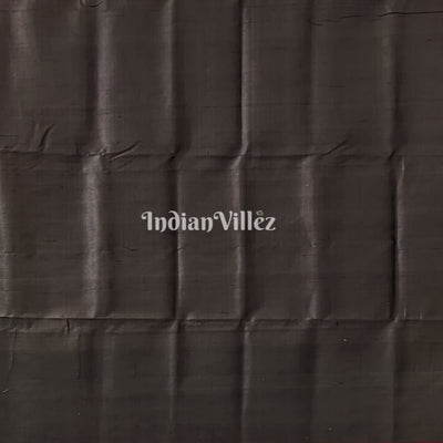 Marron Black Tortoise Motif Odisha Ikat Dongria Silk Saree