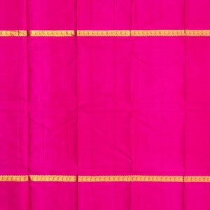 Purple Handloom Kanchipuram Silk Saree With Checks & Buttas