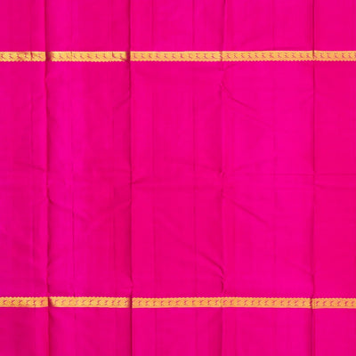 Purple Handloom Kanchipuram Silk Saree With Checks & Buttas
