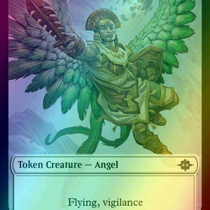 Angel Token (02) // Treasure Token (02) [The Lost Caverns of Ixalan: Tokens] [Foil]