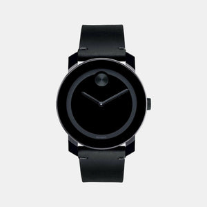 Bold TR90 Men Quartz Black Dial Analog Leather Watch 3600306