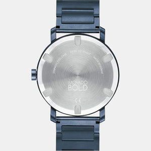 Bold Men Quartz Blue Dial Analog Stainless Steel Watch 3600510
