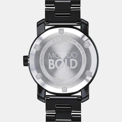 Bold Women Quartz Black Dial Analog Stainless Steel Watch 3600535