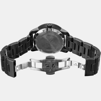 Bold Women Quartz Black Dial Analog Stainless Steel Watch 3600535