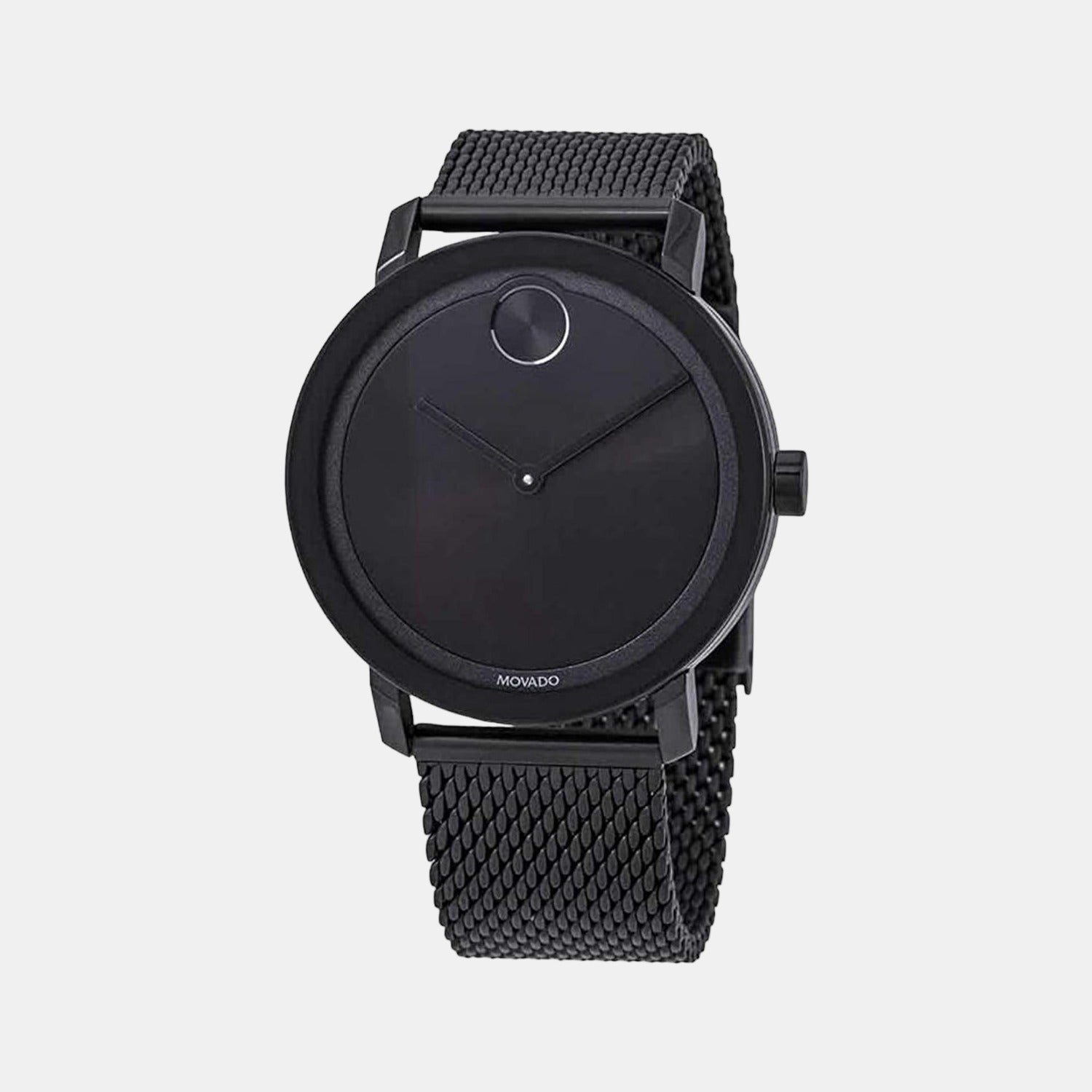 Bold Men Quartz Black Dial Analog Stainless Steel Watch 3600562