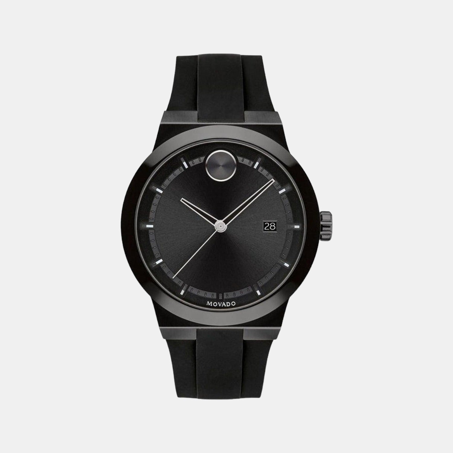 Bold Men Quartz Black Dial Analog Silicone Watch 3600621