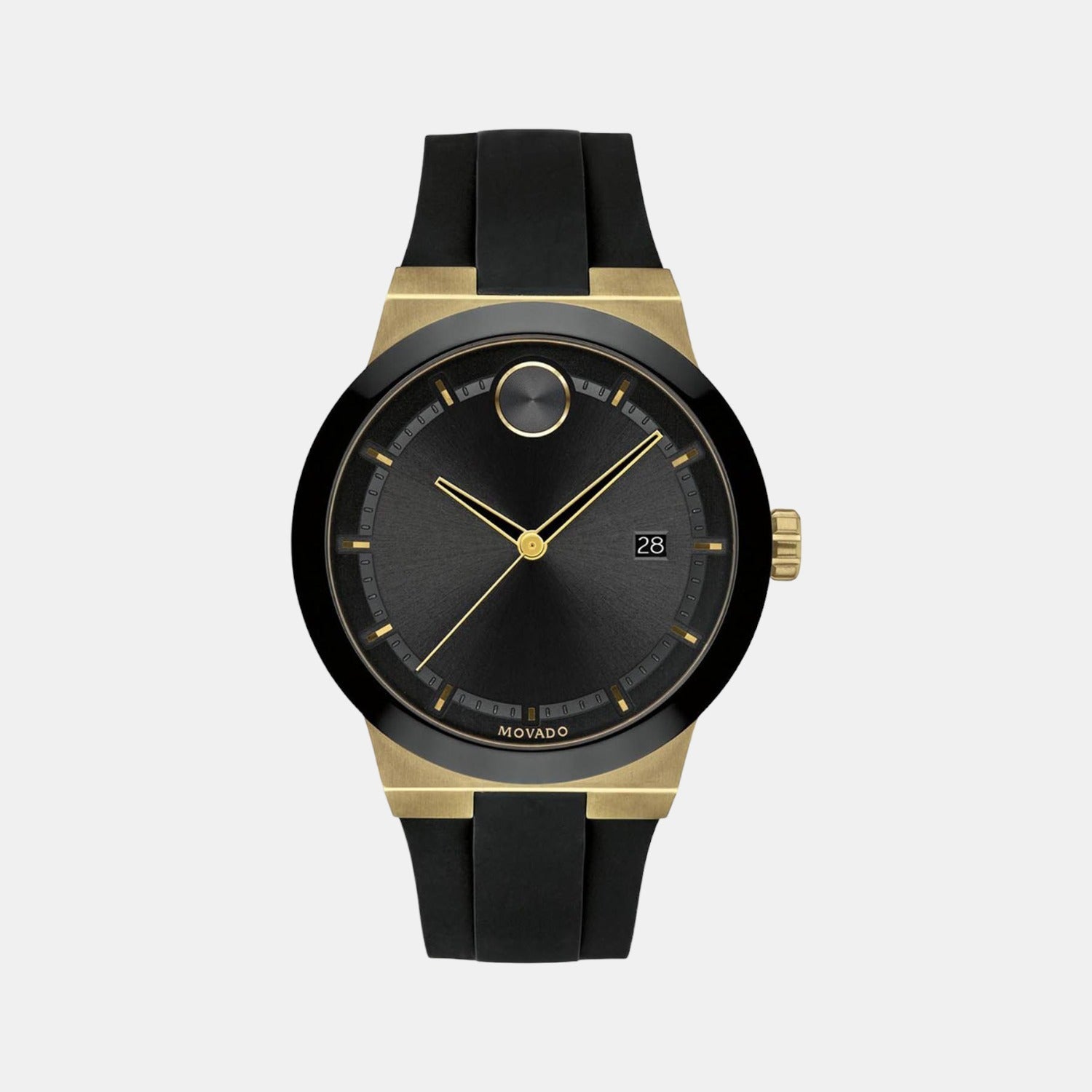 Bold Men Quartz Black Dial Analog Silicone Watch 3600623