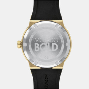 Bold Men Quartz Black Dial Analog Silicone Watch 3600623