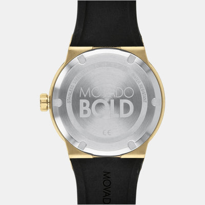 Bold Men Quartz Black Dial Analog Silicone Watch 3600623