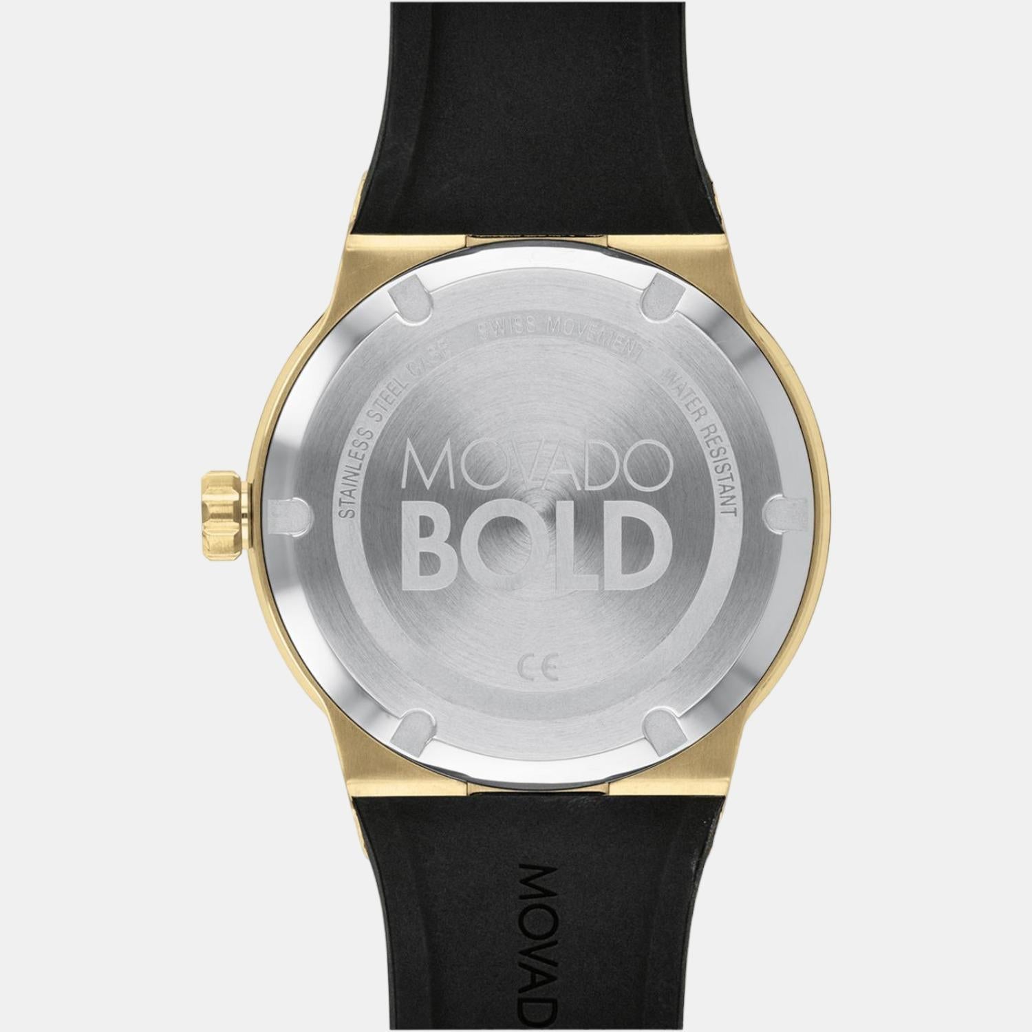 Bold Men Quartz Black Dial Analog Silicone Watch 3600623